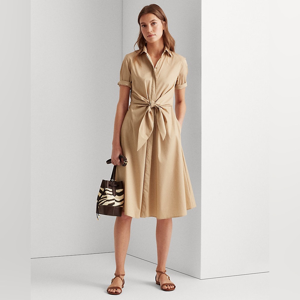 Ralph Lauren Tan Midi Dress